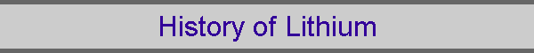 History of Lithium